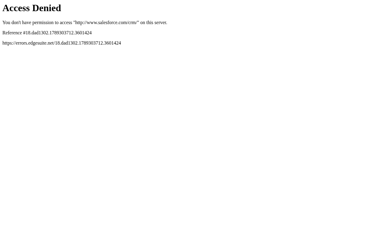 Screenshot of the Salesforce CRM homepage